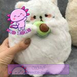 عروسک پولیشی گربه آووکادو به دست