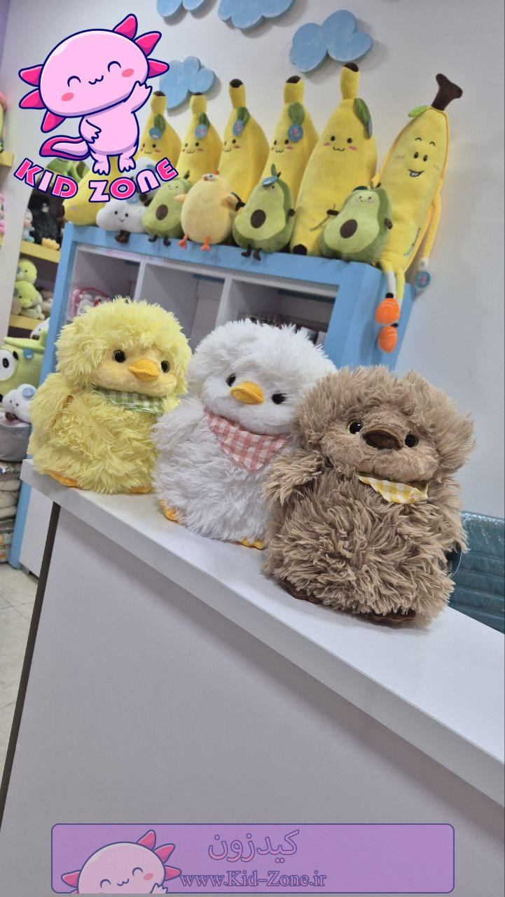 عروسک جوجه پشمالو با دستمال گردنی