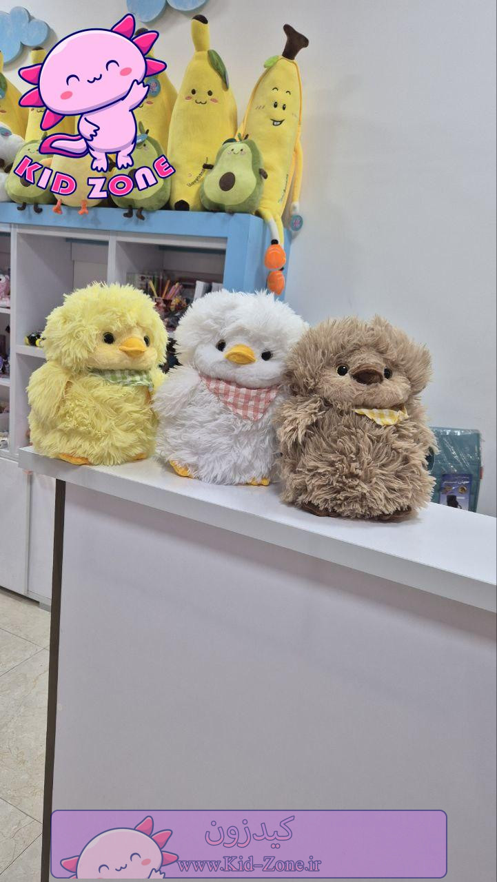 عروسک جوجه پشمالو با دستمال گردنی